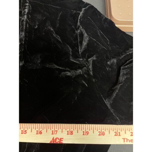 Good American Women's Robe Kimono Black Velvet Wrap Belt Viscose Jacket Large - Picture 8 of 12